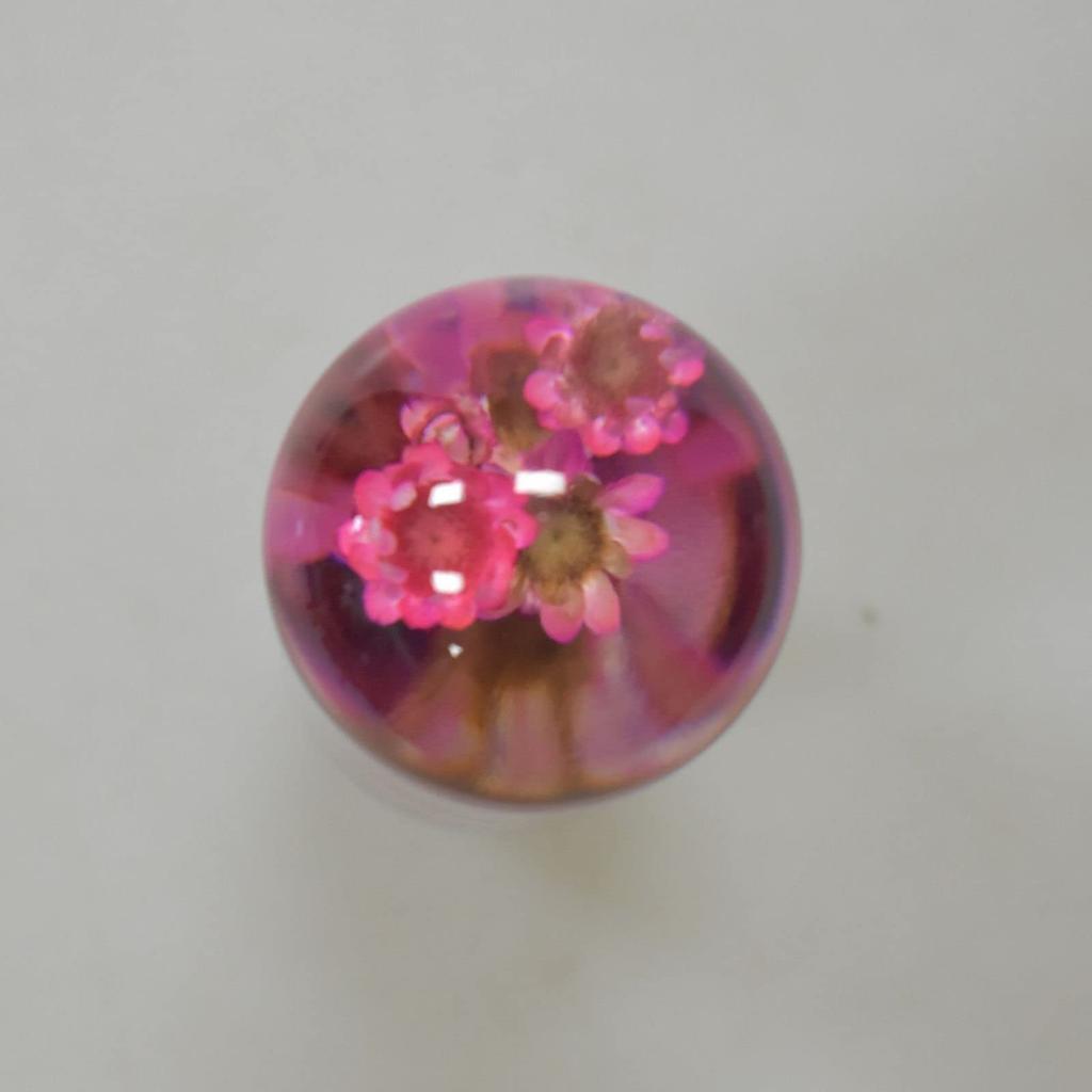 JINGLING Underwater Flower Shift Knob, Crystal Gear Knob, Universal Use for AT MT Cars,