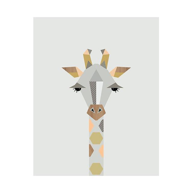 Cartoon Geometric Animal Elephant Lion Tiger Decorative Painting Simple Home Porch Living Room Painting Canvas Painting Wall Art