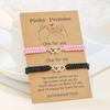 a pair of love girlfriend bracelets, couple friendship woven hand ropes, adjustable matching gift card jewelry batches