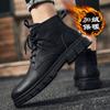Martin Boots British Style New Winter Velvet Warm Cotton Shoes High-top Leather Shoes
