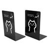 2pcs Book Ends Metal Book Stoppers Decorative Hollow Book Shelf Holder for Study Office Dormitory Li