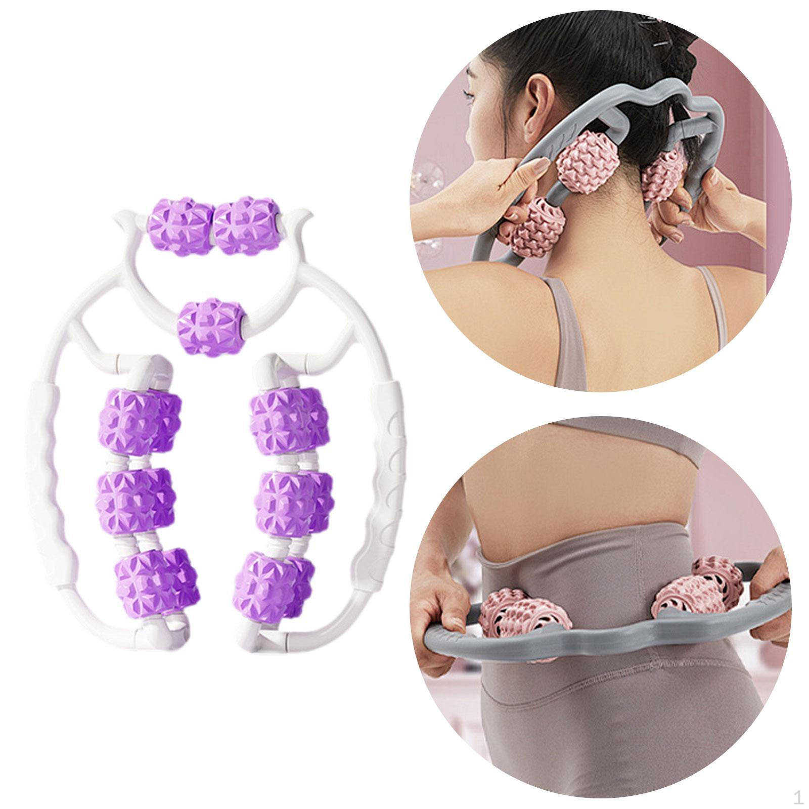 

Массажный ролик для ног с 15 колесами для упражнений и фитнеса фиолетовый