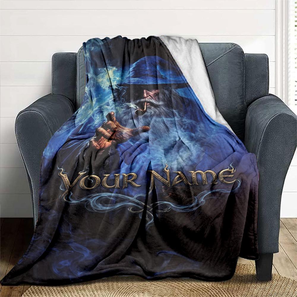 Lord Rings Customize Text Blanket Cozy Personalized Blanket Durable Comfort for Sofa Bed Office Chair Nap Ideal for All Seasons