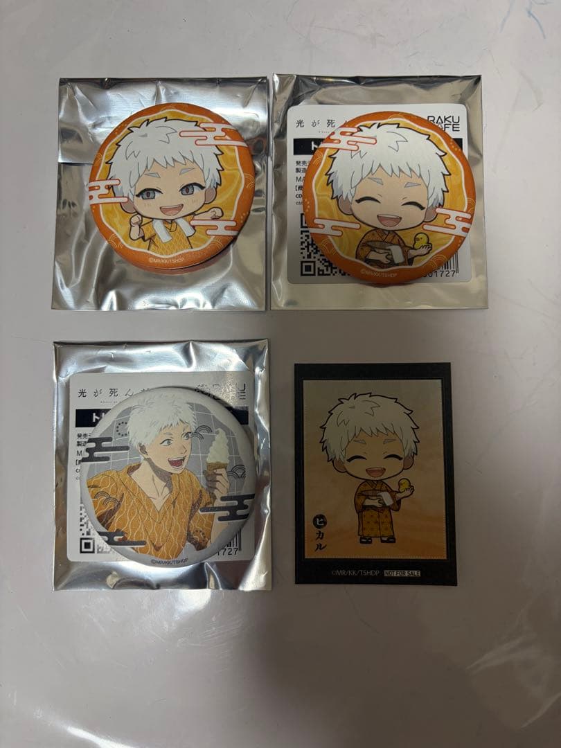 [Б/У] Лето, когда погас свет RAKU CAFE Gokurakuyu Хикару значок-пины Бонус