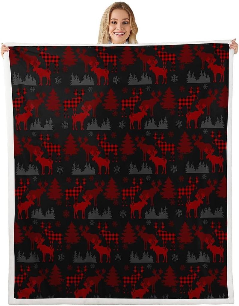 Cartoon Santa Claus Blankets,Merry Christmas Throw Blanket for Kids Girls Boys Teens Room Decor,Snowflake Gingerbread Fleece