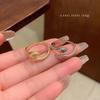 Micro-inlaid Zircon Snake-shaped Open Ring for Women's Niche Cold Wind Index Finger Ring Snake Year New Jewelry