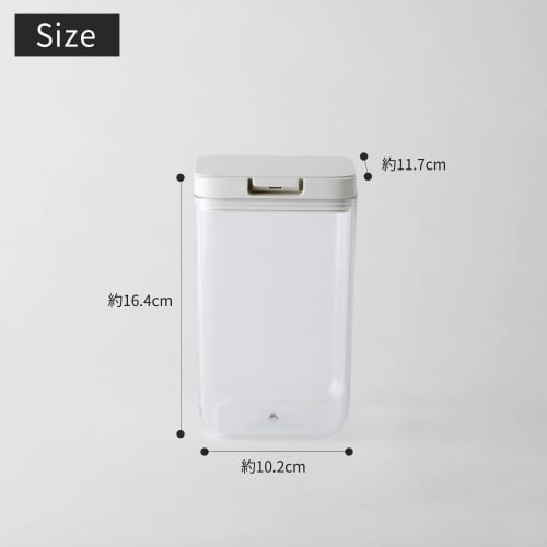 Marna Good Lock Container K763CL, Tall/Clear Plastic Kitchen Storage Container (For Food, Seasonings, and Moisture Protection)