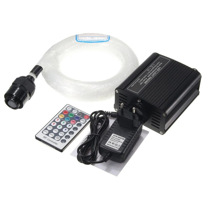 300Pcs Fiber Optic Lamp 16W Fiber Optic Light Source Remote Fiber Optic Lighting Machine Kit DIY Light Decoration