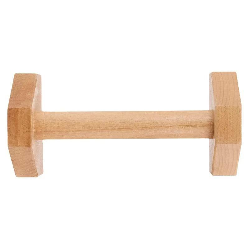 Barres de pompes et de dips en bois massif: Aide à l'entraînement simple/double Équipement de fitness