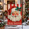 Santa Claus Christmas Garden Flag Single-sided Printing Elk Snowman House Yard Flag Large Banner Outdoor Decoration