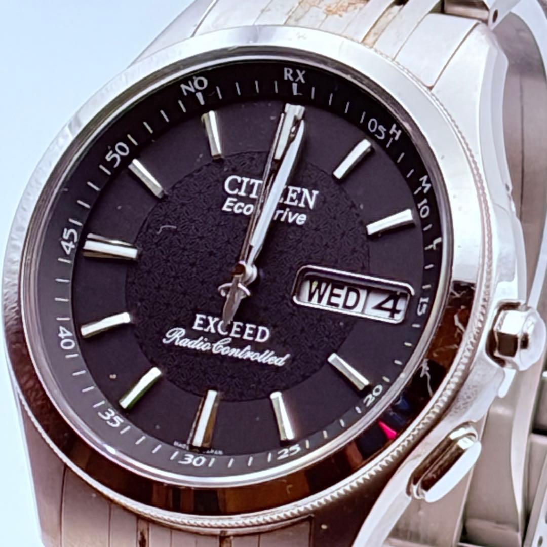 Used Operation not confirmed CITIZEN EXCEED Eco Drive Men s Watch Day Date