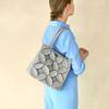 Suin Leaf Square Tote Bag - Light Gray