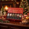 Christmas Stemmed Glasses, Glass Holiday Drinkware Gift Box Set for Festive Entertaining