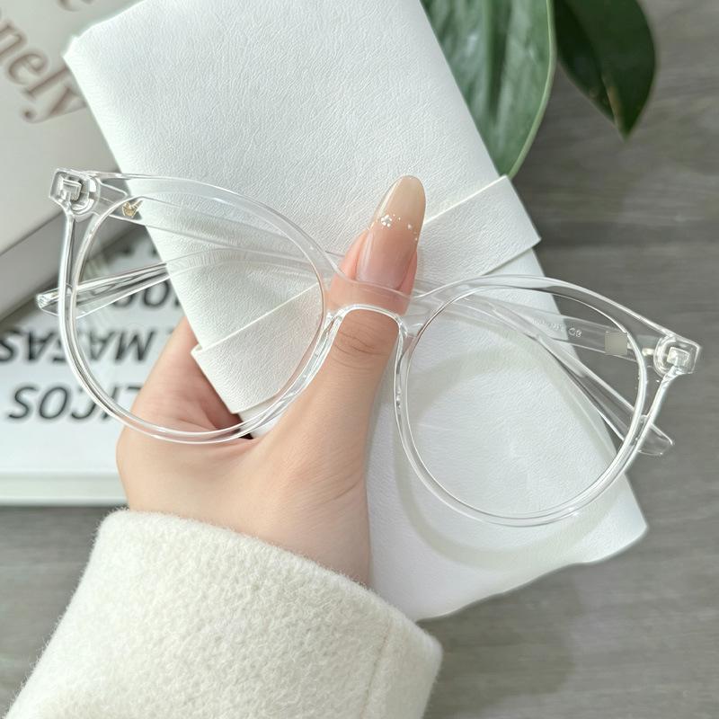 Retro Simple TR Flat Glasses, Students' Early Eight Face Small Frame Glasses, Reading Can Be Matched with Degree Anti-blue Glasses