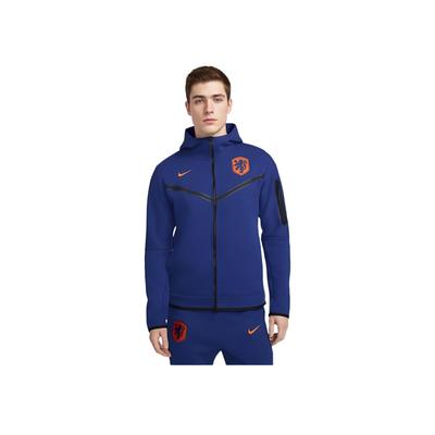 Tech Fleece Windrunner Full Zip Hoodie Mit Logo-Stickerei Herren Hoodies Tiefblau FJ8158-455
