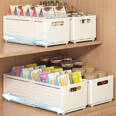 Caixa de Armazenamento de Cozinha Retrátil Multifuncional Cesto de Armazenamento Armário Mesa Lanche Tempero Caixa de Armazenamento Organizador de Cozinha para Geladeira