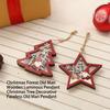 Christmas Pendant Window Wall Hanging Xmas Decoration Festival Party Holiday Atmospheres Decor Seasonal Wood Battery Operated