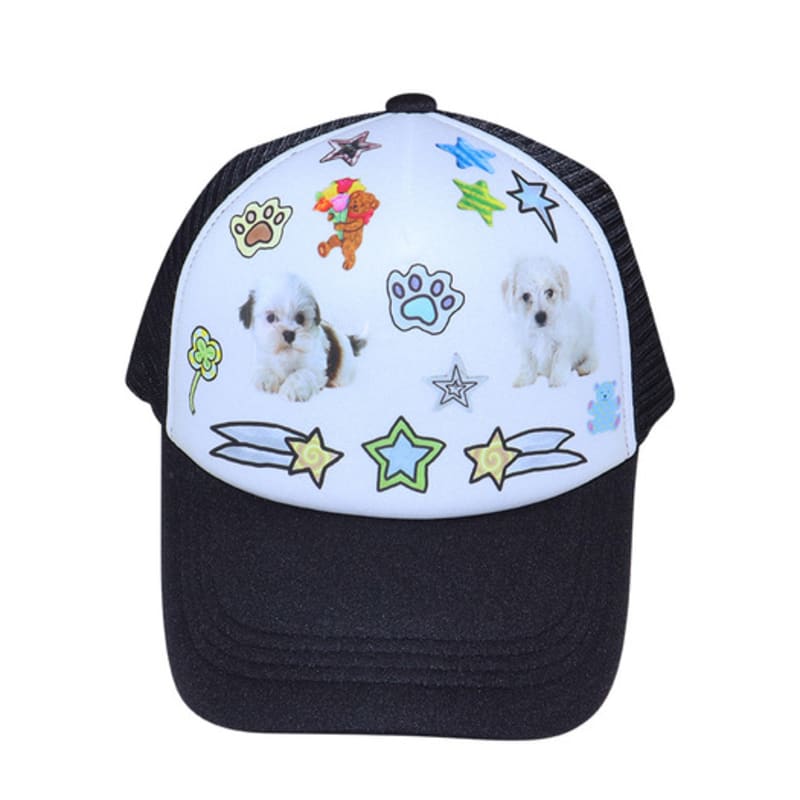 

HURJABOYACC pet trucker cap _ puppy white