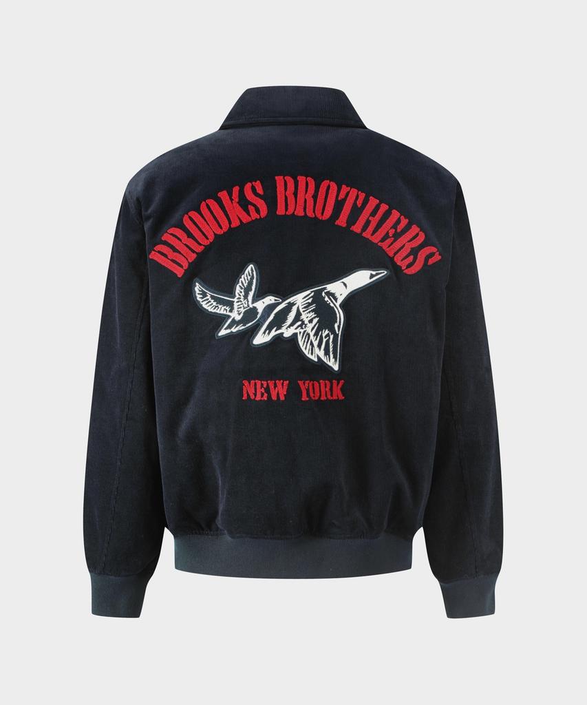Brooks Brothers Corduroy Varsity Jumper (Navy) (Bbotmbf305)