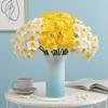 Künstliche Blume Osterglocke Seidenblumen Strauß, Frühlingsblume Kunstseide Blumenarrangement, Dekorative Akzente für Zuhause und Büro