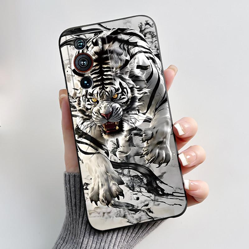 Hülle Für ZTE Nubia Z40 Pro NX701J Niedliches Herz Hase Schwarz Weiches TPU Silikon Stoßfeste Rückabdeckung Für Nubia Z40Pro 5G Handyhülle