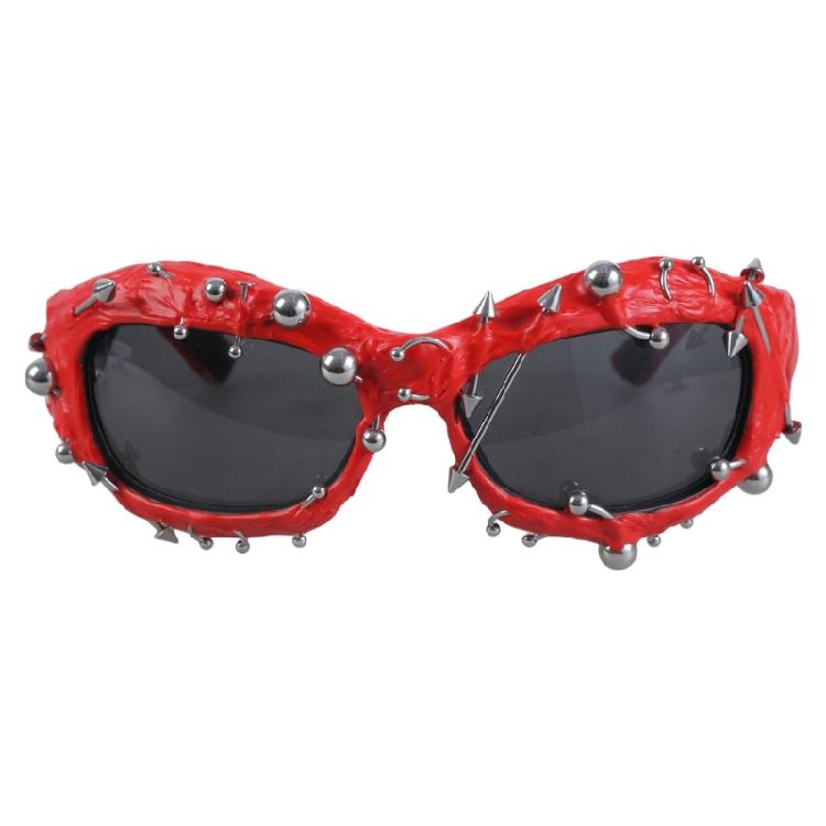 Stylish Rivet Frame Sunglasses with UV380 Protections for Women Men Unisex Everyday Use Eyeglasses Dance Show Props