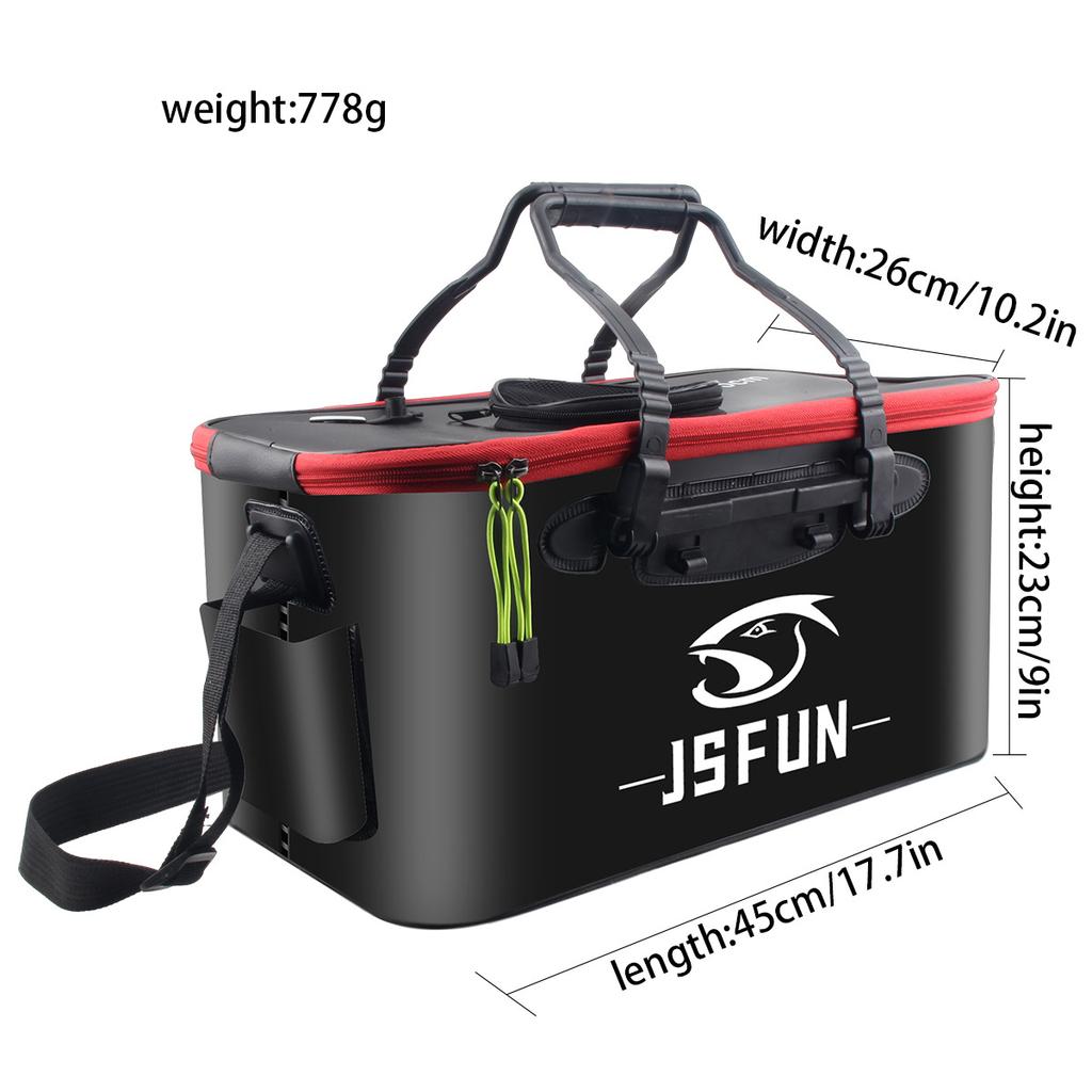 Fishing Bucket, Foldable Fish Bucket,Live Fish Container Multi-Functional Live Fish Bait Bucket,Outdoor Camping EVA Fishing Bag