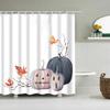Shower Curtain Set Watercolor Pumpkins Halloween Thanksgiving Pumpkin Fall Serios Polyester Waterproof Shower Curtains Decor