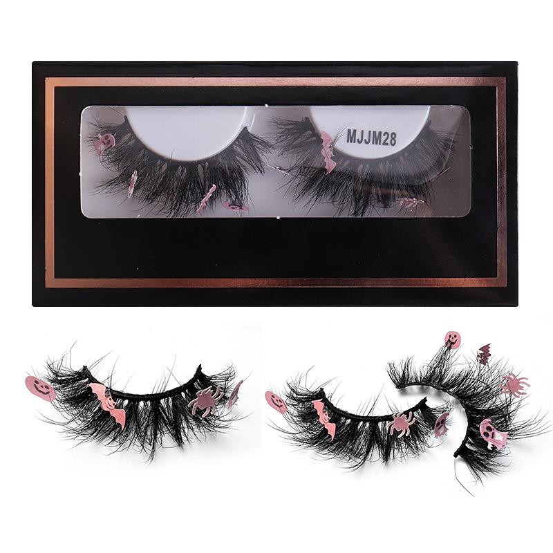 

Хэллоуин Накладные ресницы Пара праздничного стиля Натуральный завиток Густые Высокая имитация норки Накладные ресницы