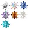 6Pcs Christmas Snowflake Ornaments 3D Large Iridescent Paper Snowflakes Hanging Decoration for Winter Wonderland Christmas Party Holiday New Year Home