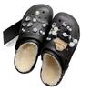 Cotton Drag Hole Shoes Women's Autumn and Winter New Cute Little Briquettes Outer Wear Thick Sole Warm Velvet DIY Winter