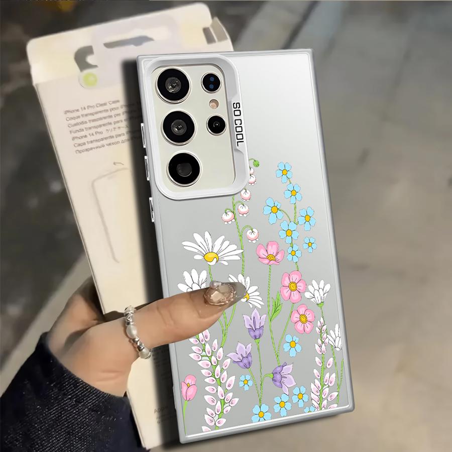 Pretty Flower Phone Cover Case for Samsung Galaxy S25 Note 20 Ultra S21 S23 S24 FE S22 S23 Ultra S25Edge S20 Plus