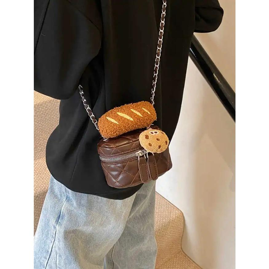 Jemné Mini Řetízkové Crossbody Kabelky Dámská Móda PU Kůže Zip Rtěnka Mince Peněženka Dámské Podzimní Retro Kabelky