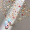 Starfish, Shell, Ocean Animal Nail Stickers, Shell Shiny Summer Nail Decorations