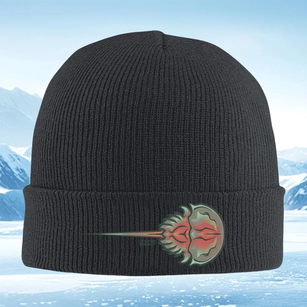 New Abstract creature shape pointy tail design Men Women Unisex Knitted Hat Beanie Outdoo