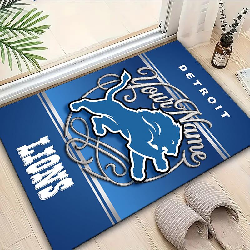 Custom Name Rug Lions Team Area Rug Suitable for Indoor And Outdoor,Carpets for Homes, Offices,Living Rooms,Home Decor,Christmas Gift