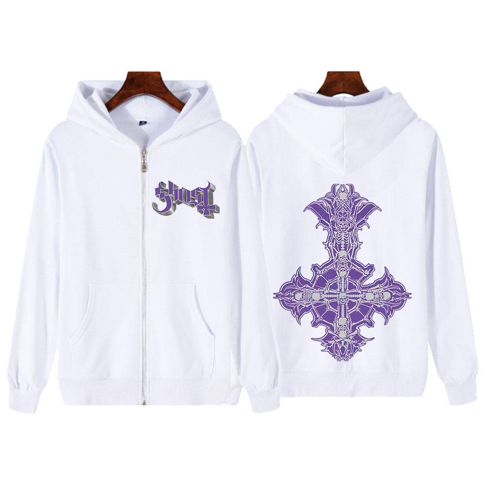 Ghost Skeletour World Tour Album Harajuku Zipper Hoodies Unisex Gothic Oversized Zip Up Sweatshirts Harajuku Hip-hop Coat