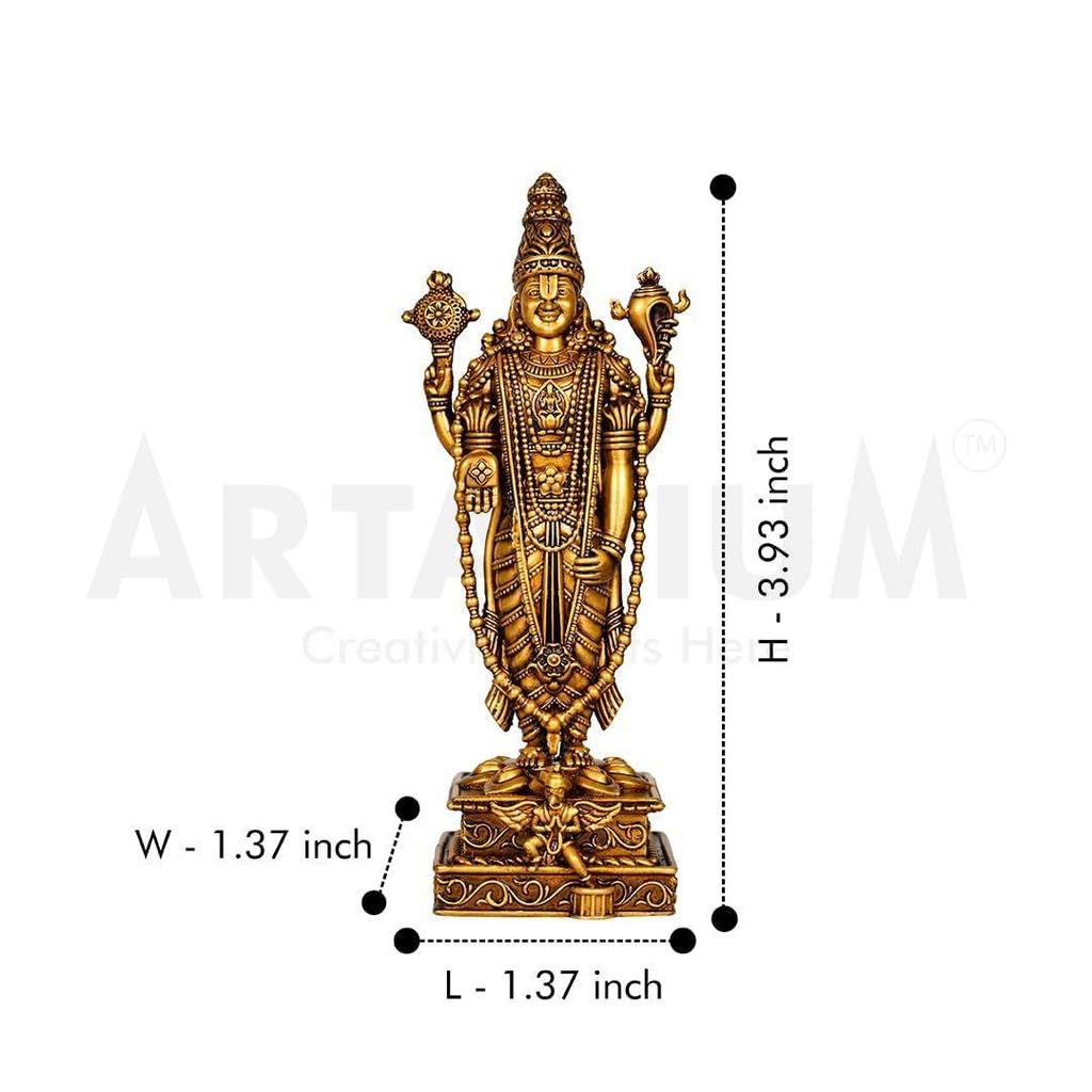 Venkateshwar Balaji Idol Tirupati Balaji Idol Venkateshwar Balaji Murti Venkateswara Statue Malaiyappa Statue Venkateswara Swamy for Car Dashboard