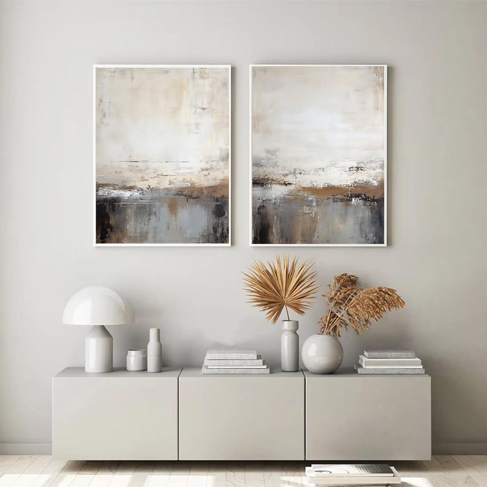 

Watercolor Abstract Minimalist Neutral Nature Landscape Poster Canvas Painting Wall Art Pictures Home Living Room Decor Gift 21cm×30cm NoFrame