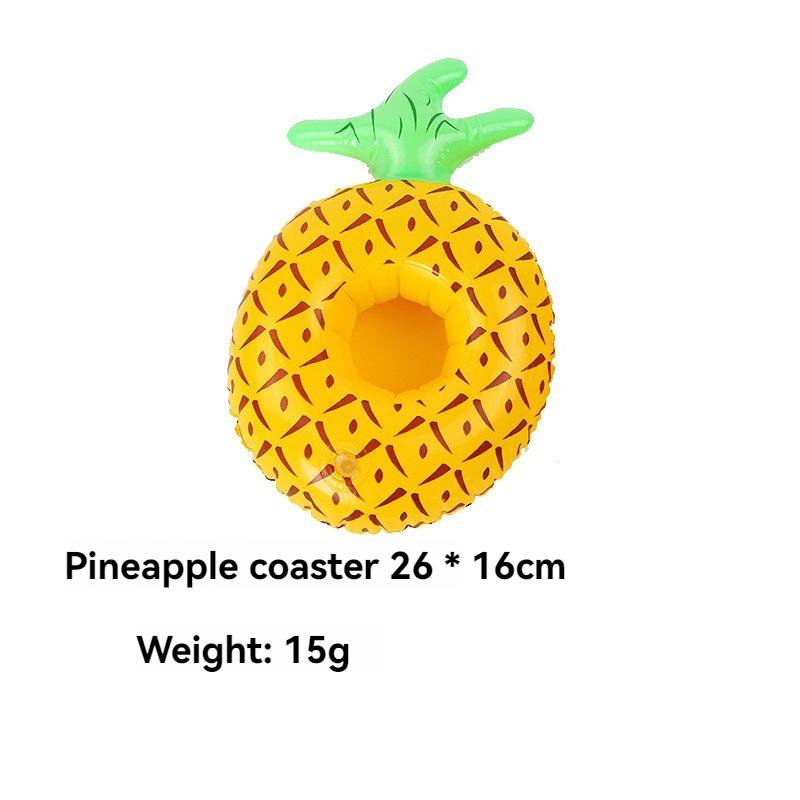 Aufblasbarer Flamingo Donut Zitrone Wassermelone Ananas Krabbe Liebesherz Becherhalter Aufblasbarer Wasseruntersetzer