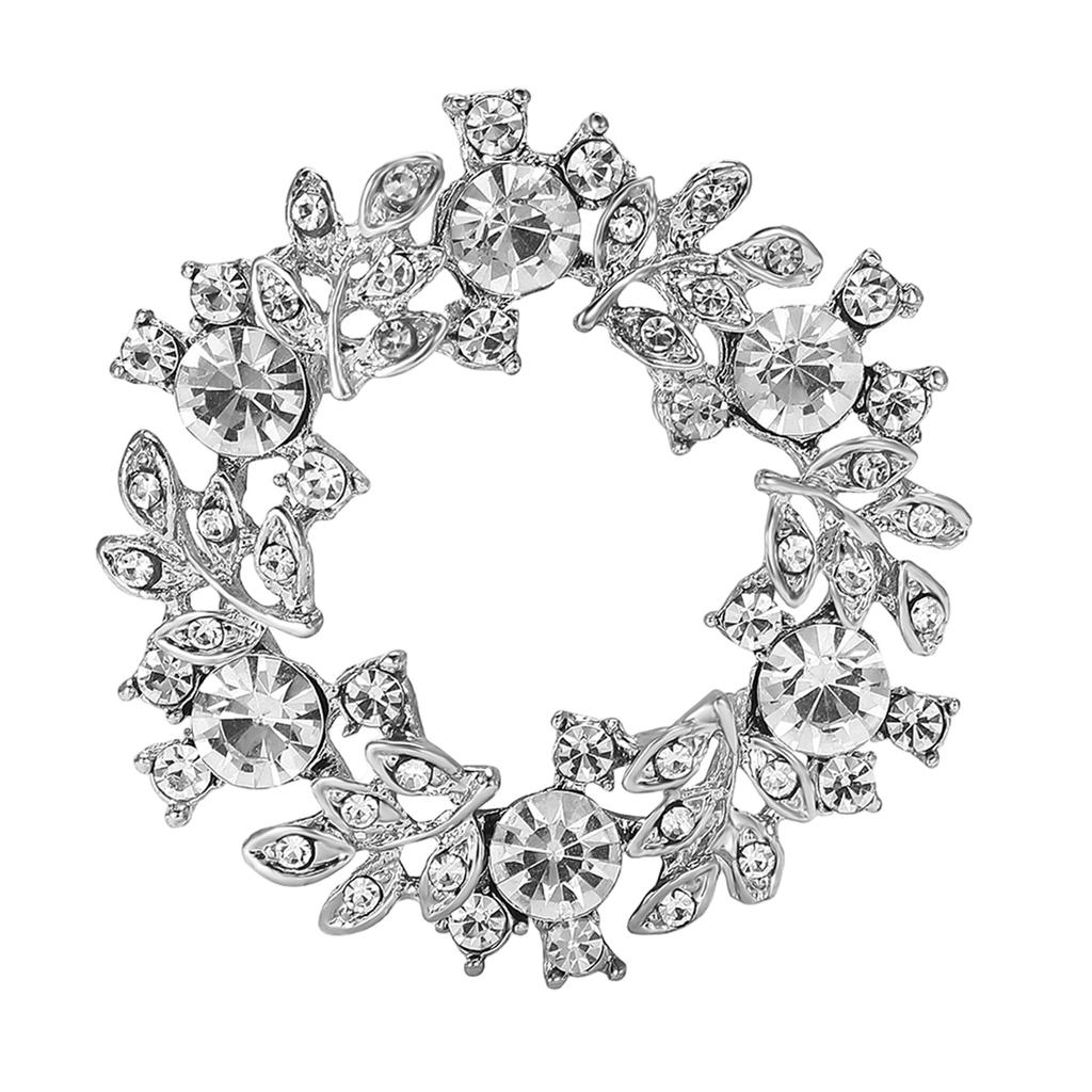 Wreath Enamel Brooch Sturdy Alloy Colorful Flower Lapel Pin Badge for Trendy Women Backpack Clothing and Hat Accessories