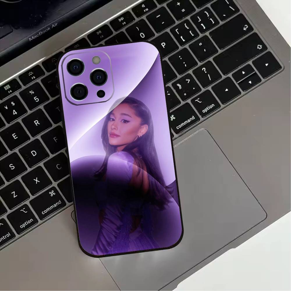 

Ariana Grandes Phone Case For iPhone 17,16,15,14,13,12,11 Plus,Pro Max,XS,Soft Silicone Black Cover iPhone16promax