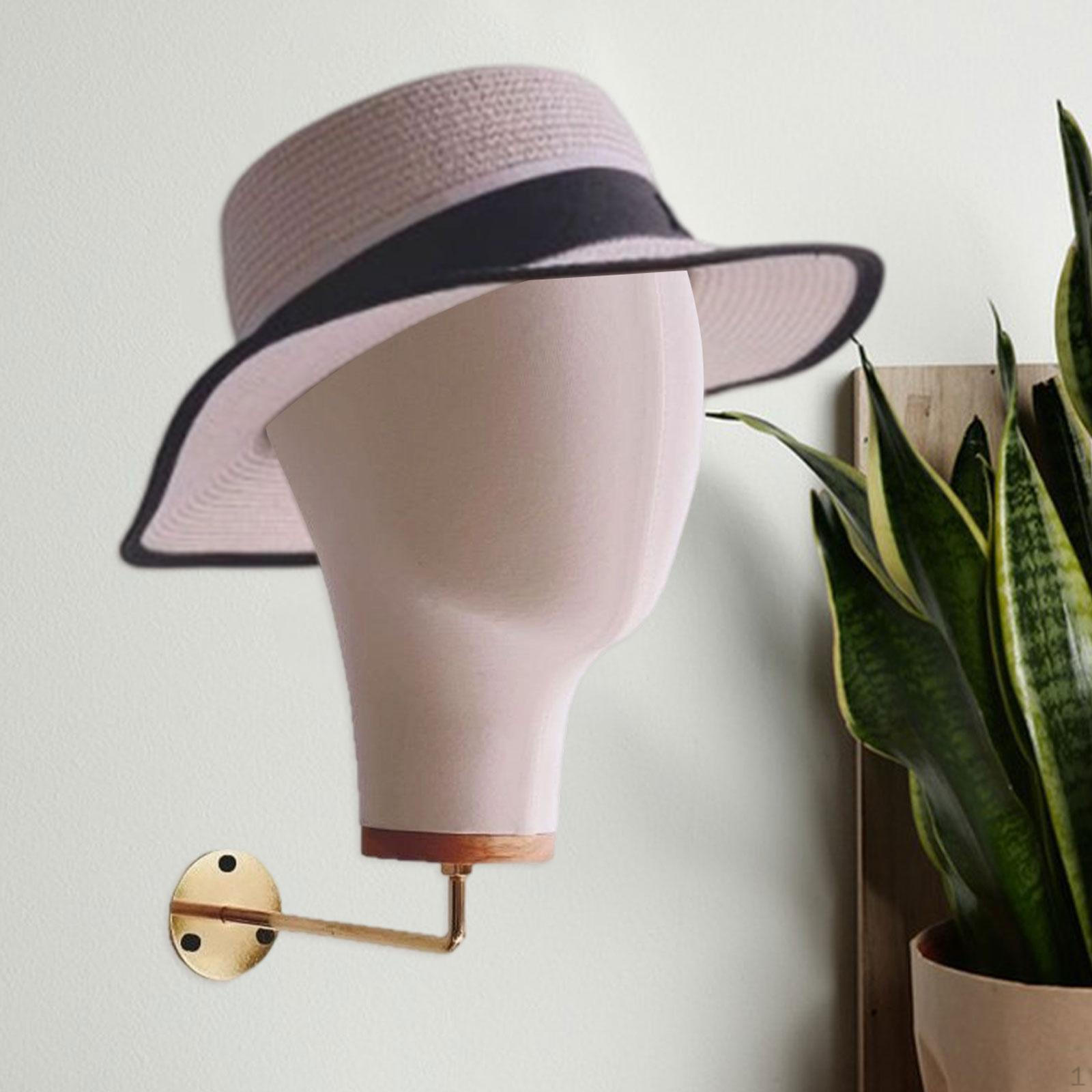 

Mannequin Head Hat Display Stand Rack Woman for Hairpieces Elegant Manikin Wall Mounted Style D