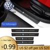 For VOLKSWAGEN VW Car Door Threshold Sticker Trunk Bumper Strips For Volkswagen Passat Santana Tiguan Bora Jetta Beetle Scirocco