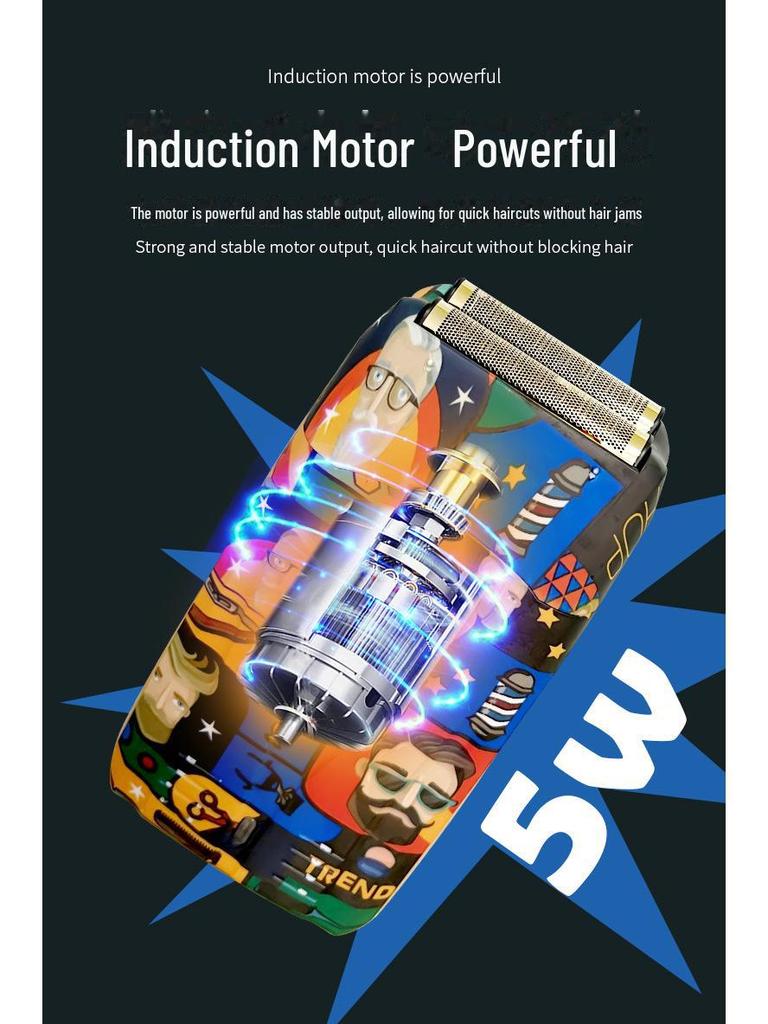 Graffiti 2-Piece Hair Clipper & Razor Set for Styling and Grooming