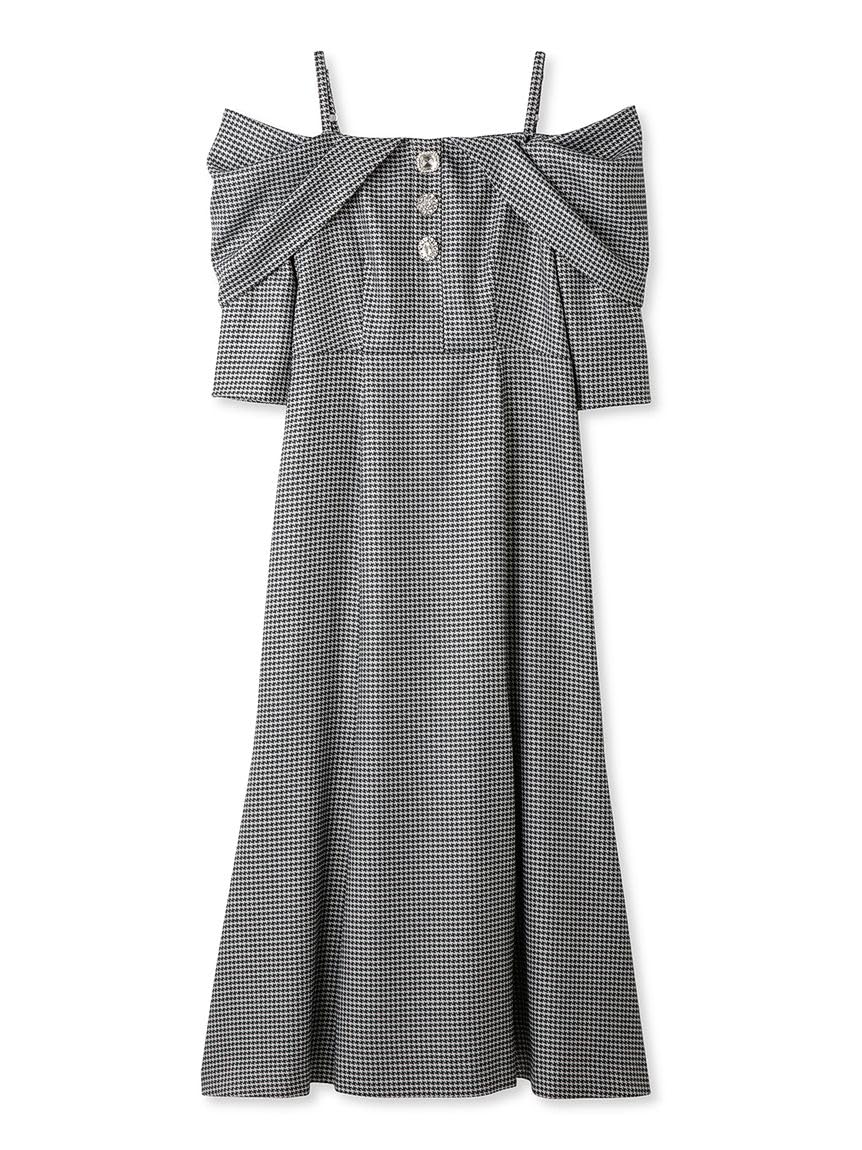 

CANDY STOCK Bijou Button Off Shoulder Midi Dress LWFO234805 GRN [Lily Brown] L.B Women s зелений