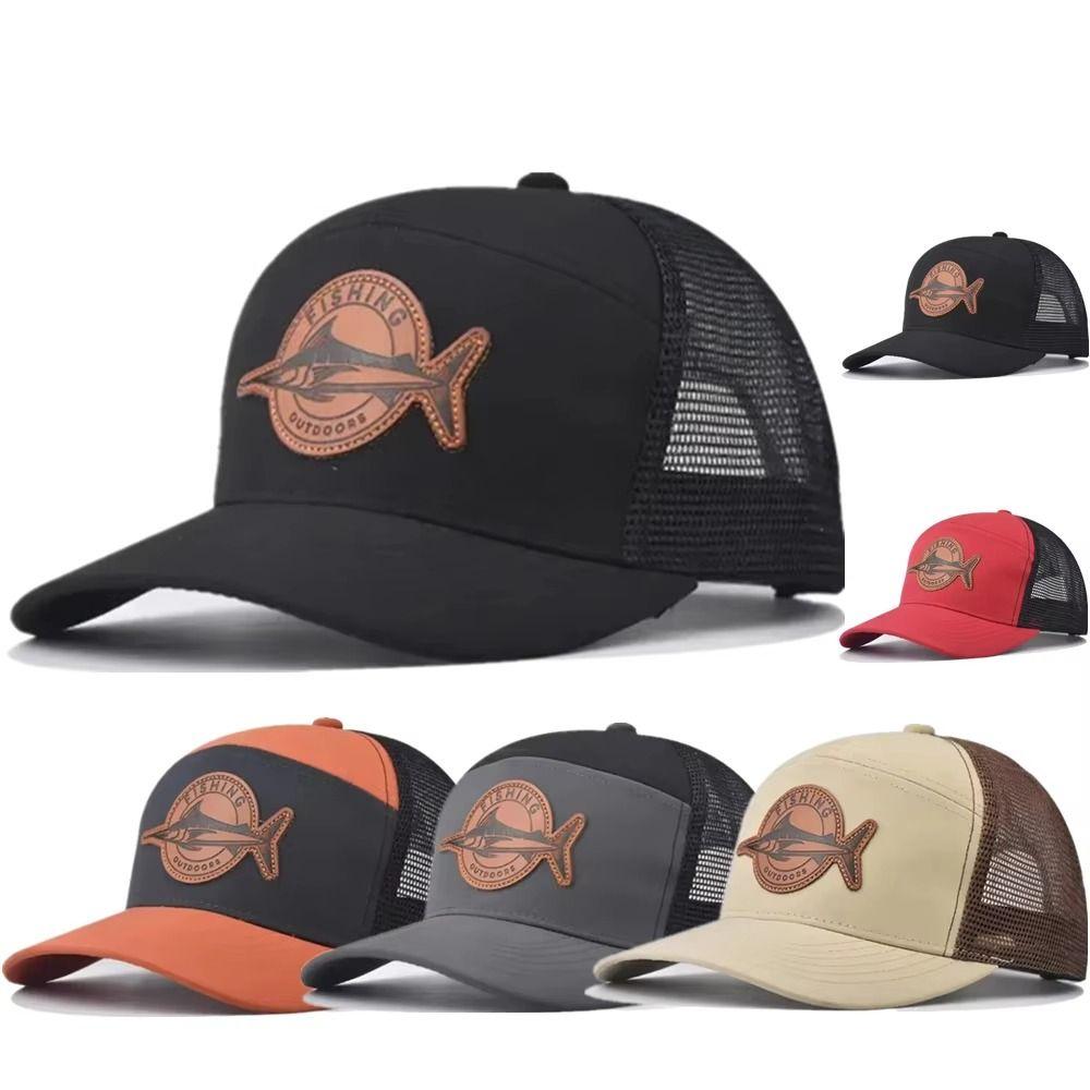 Adjustable Fishing Cap Shark Pattern Trucker Hat Fashion Baseball Cap  Unisex