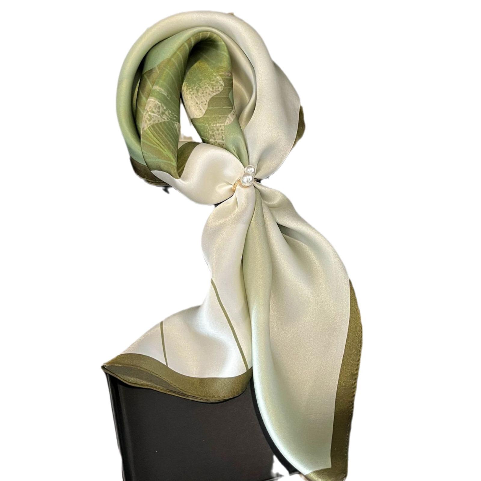 

Шелковый шарф Шелковый шарф женский квадратный маленький шарф-шаль