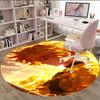 1pc Agatsuma Zenitsu  Carpet, Round Rug, Comfortable, Suitable for Entryways, Living Rooms, Office, And Bedrooms, Christmas Decoration