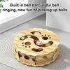 Indoor Cat Puzzle Track Interactive Toy with Rolling Balls, Durable Density Board Scratching Pet Games Toy, Anxiety Relief Wooden Maze for